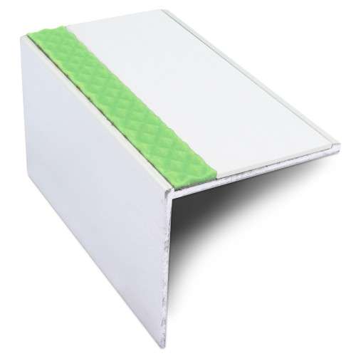 ASL19 56x55mm DDA Compliant Aluminium Non Slip Stair Nosing Edge Trim With Pvc Insert Stair Nosing etc