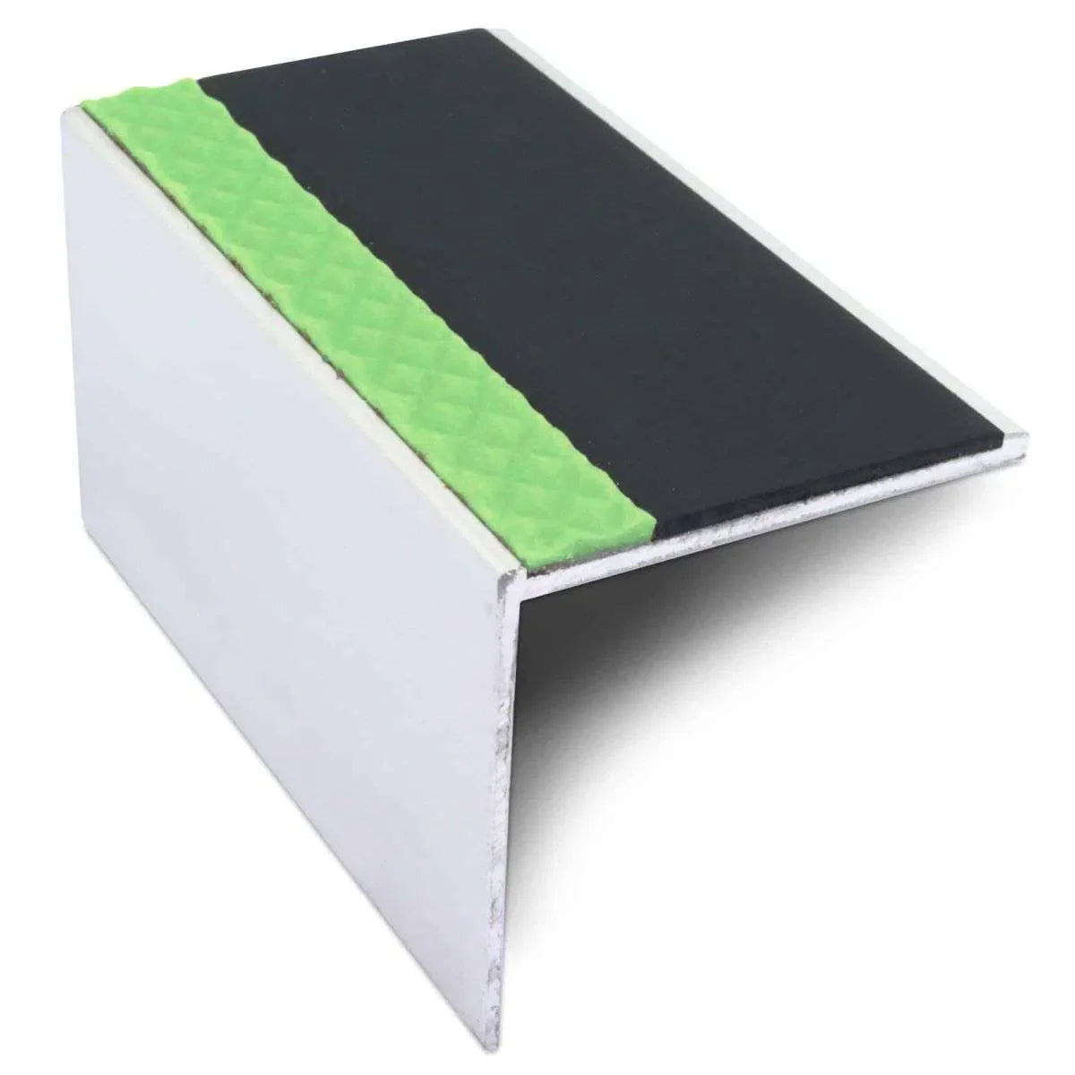 ASL19 56x55mm Tredsafe DDA Compliant Aluminium Non Slip Stair Nosing Edge Trim With Pvc Insert Stair Nosing etc