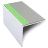 ASL19 56x55mm Tredsafe DDA Compliant Aluminium Non Slip Stair Nosing Edge Trim With PVC Insert