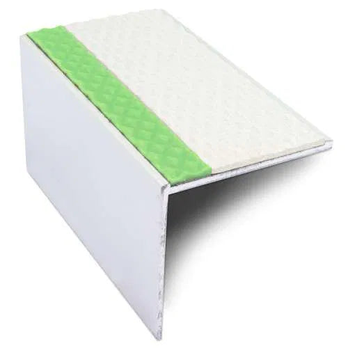 ASL19 56x55mm Tredsafe DDA Compliant Aluminium Non Slip Stair Nosing Edge Trim With Pvc Insert Stair Nosing etc