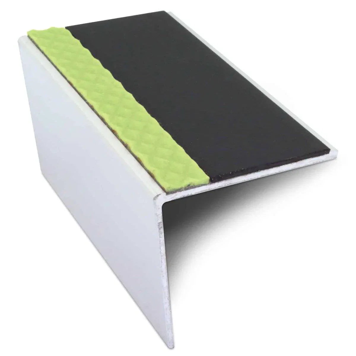 ASL20 57x55mm TredSafe DDA Compliant Aluminium Non Slip Stair Nosing Edge Trim With Pvc Insert Stair Nosing etc