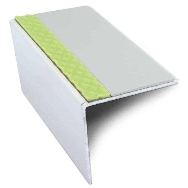 ASL20 57x55mm DDA Compliant Aluminium Non Slip Stair Nosing Edge Trim With Pvc Insert Stair Nosing etc