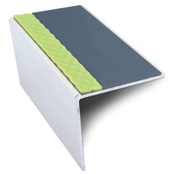 ASL20 57x55mm DDA Compliant Aluminium Non Slip Stair Nosing Edge Trim With Pvc Insert Stair Nosing etc