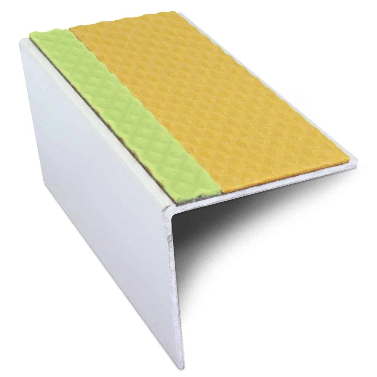 ASL20 57x55mm TredSafe DDA Compliant Aluminium Non Slip Stair Nosing Edge Trim With Pvc Insert Stair Nosing etc