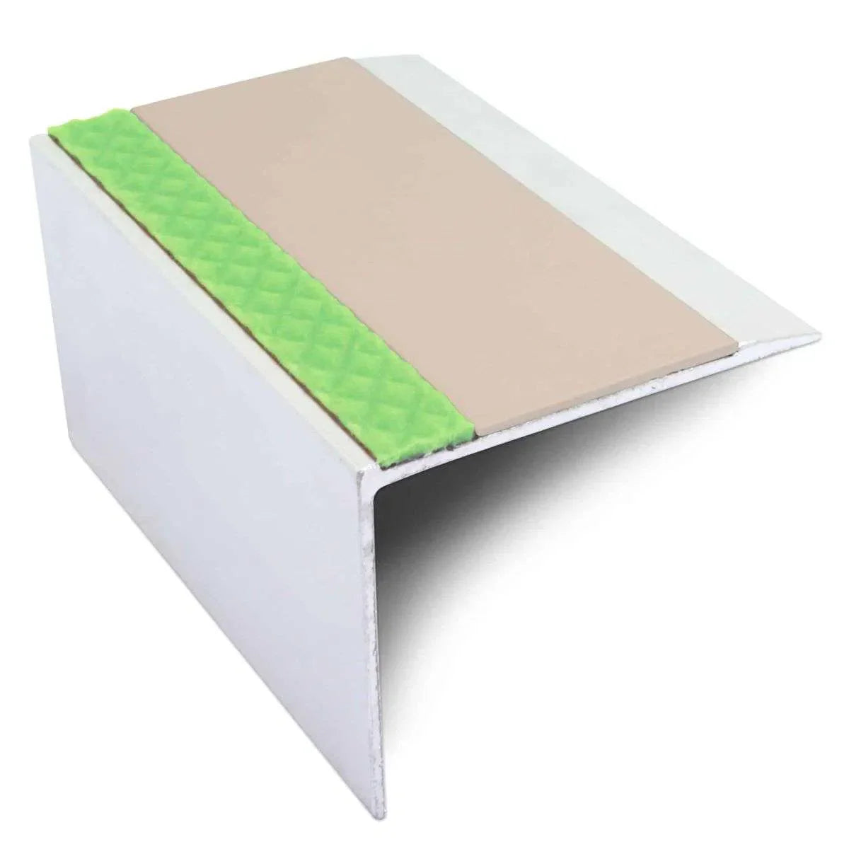 ASL21 67x55mm DDA Compliant Aluminium Non Slip Stair Nosing Edge Trim With Pvc Insert Stair Nosing etc