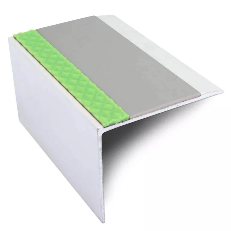 ASL21 67x55mm DDA Compliant Aluminium Non Slip Stair Nosing Edge Trim With Pvc Insert Stair Nosing etc