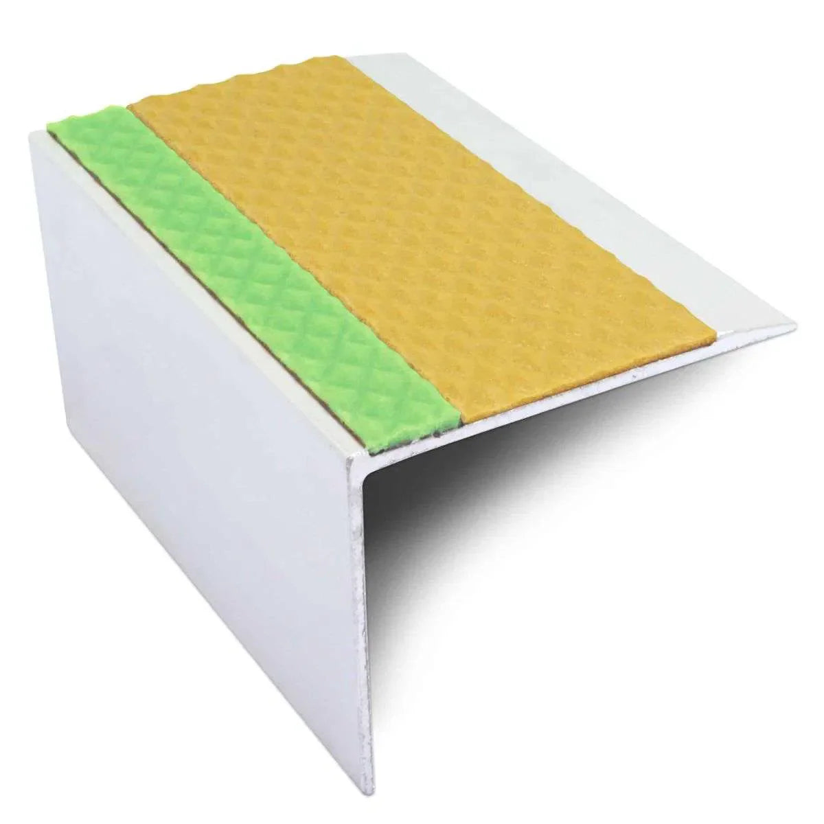 ASL21 67x55mm TredSafe DDA Compliant Aluminium Non Slip Stair Nosing Edge Trim With Pvc Insert Stair Nosing etc