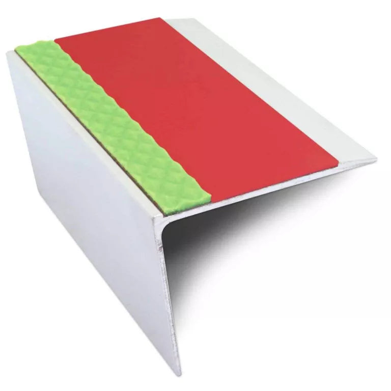 ASL26 67x55mm DDA Compliant Aluminium Non Slip Stair Nosing Edge Trim With Pvc Insert Stair Nosing etc