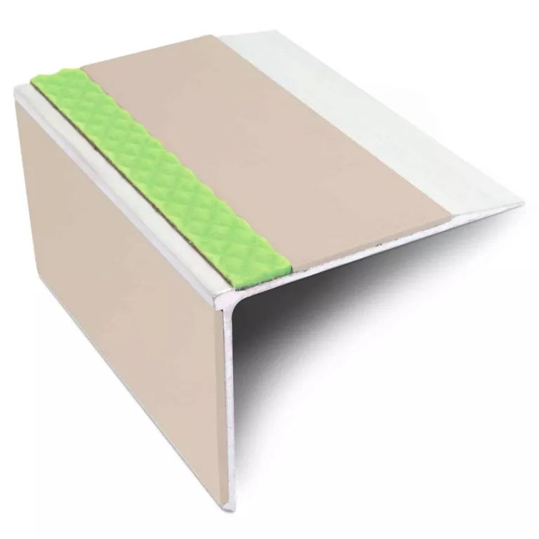 ASL27 75x58mm DDA Compliant Aluminium Non Slip Stair Nosing Edge Trim With Pvc Insert Stair Nosing etc