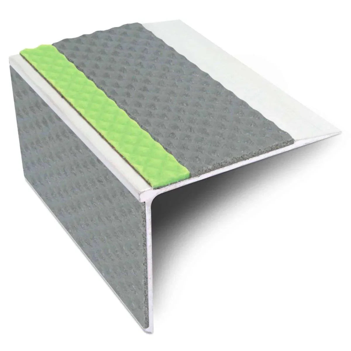 ASL27 75x58mm Tredsafe DDA Compliant Aluminium Non Slip Stair Nosing – Straight With Pvc Insert Stair Nosing etc