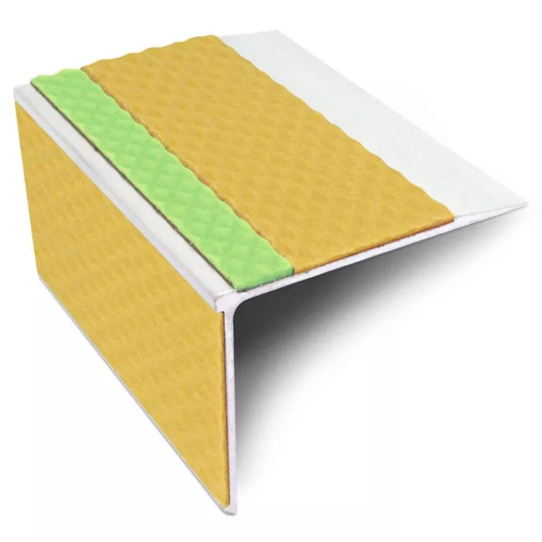 ASL27 75x58mm Tredsafe DDA Compliant Aluminium Non Slip Stair Nosing – Straight With Pvc Insert Stair Nosing etc