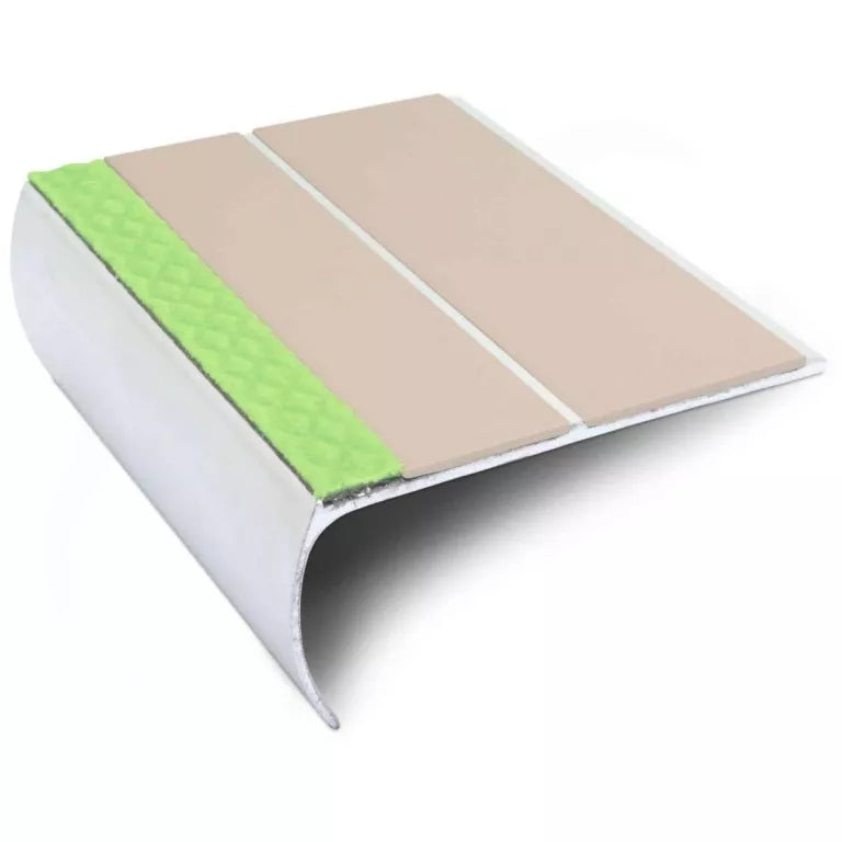 ASL29 87x40mm Aluminium Non Slip Stair Nosing Edge Trim With Pvc Insert Stair Nosing etc