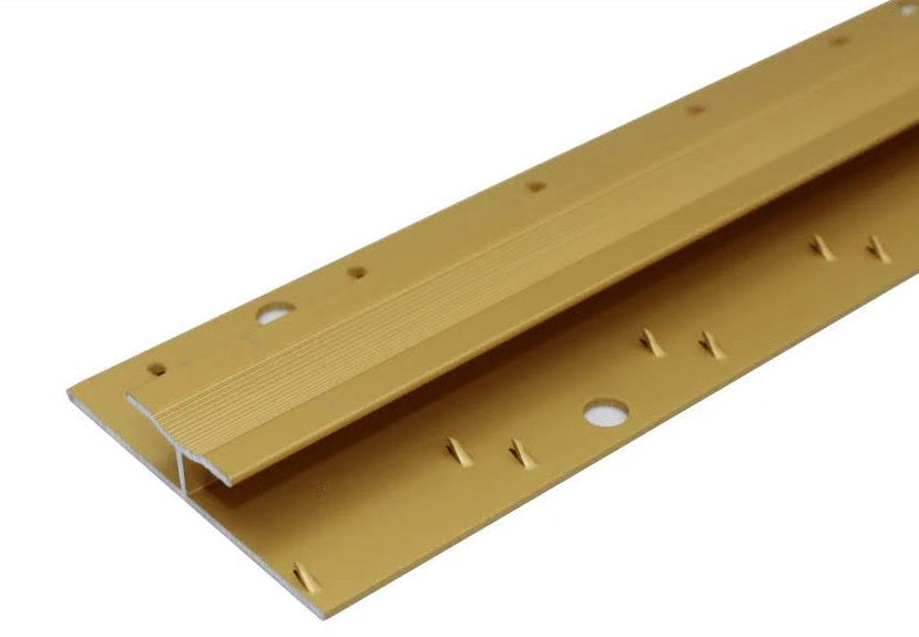 C61 20mm Anodised Aluminium Dual Edge Carpet Profile – Floor Edge Trim