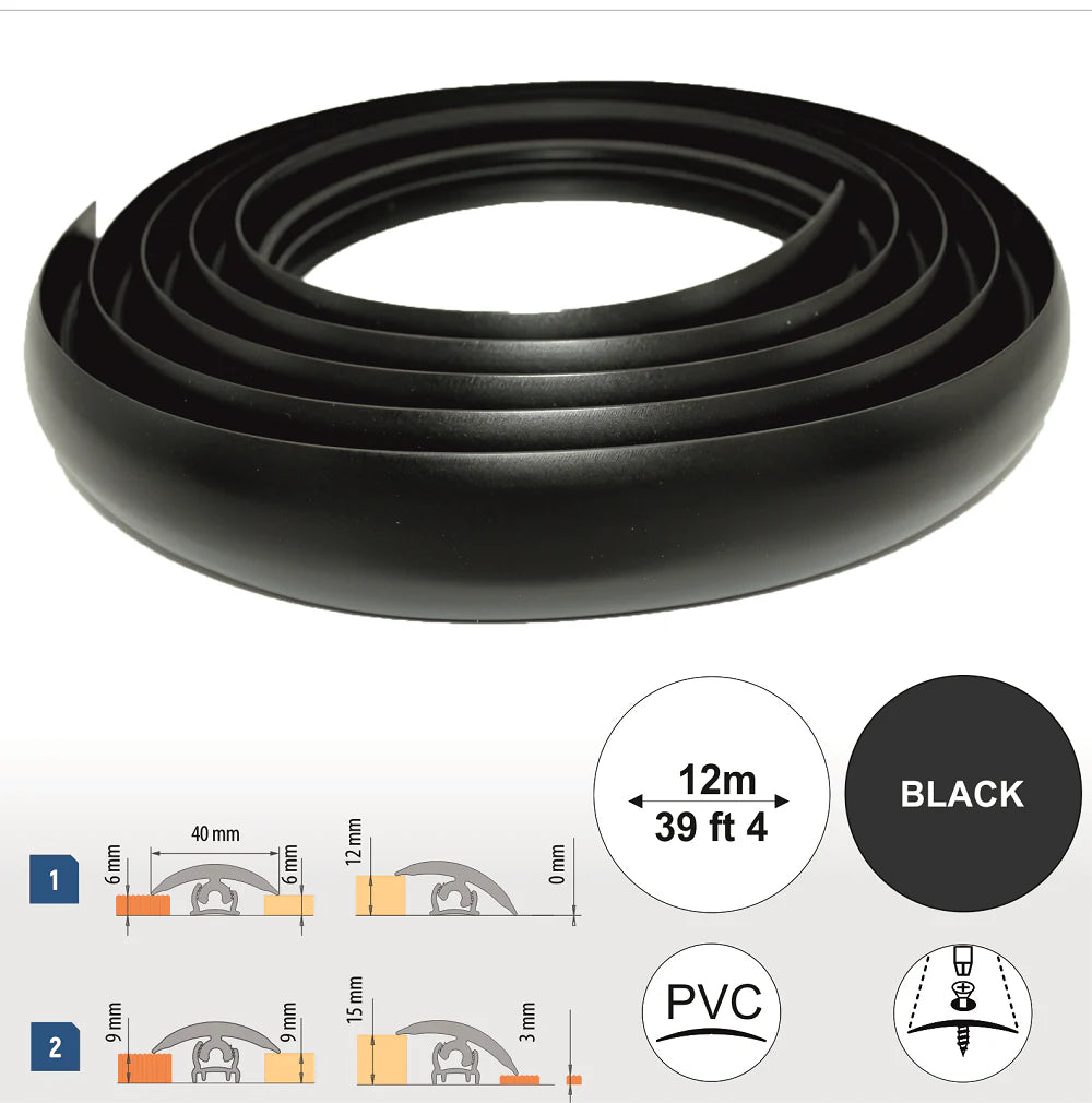 Flex Line 40mm Pvc Flexible Flooring Transition Profile Door Threshold Stair Nosing etc