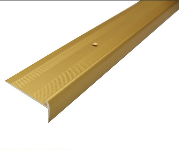 C27 44 x 20.5mm Anodised Aluminium LVT Stair Nosing Edge Profile for 5mm Flooring