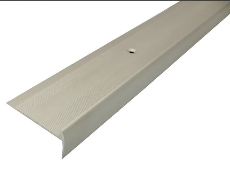 C27 44 x 20.5mm Anodised Aluminium LVT Stair Nosing Edge Profile for 5mm Flooring