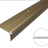 C29 42 x 28mm Anodised Aluminium LVT Stair Nosing Edge Profile for 5mm Flooring
