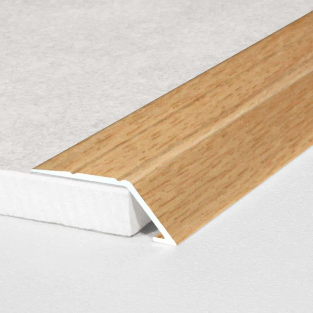 A45 31mm Aluminium Wood Effect Self Adhesive Door Threshold Ramp Profile Stair Nosing etc