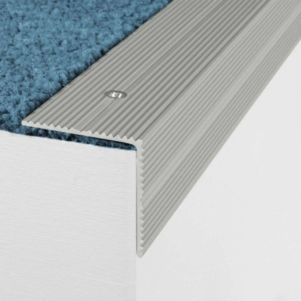 A34 35 x 35mm Anodised Aluminium Non Slip Ribbed Treads Stair Nosing Edge Trim Stair Nosing etc