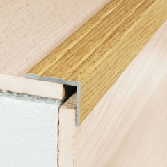 A36 25 x 20mm Aluminium Wood Effect Self Adhesive Stair Nosing Edge trim Stair Nosing etc