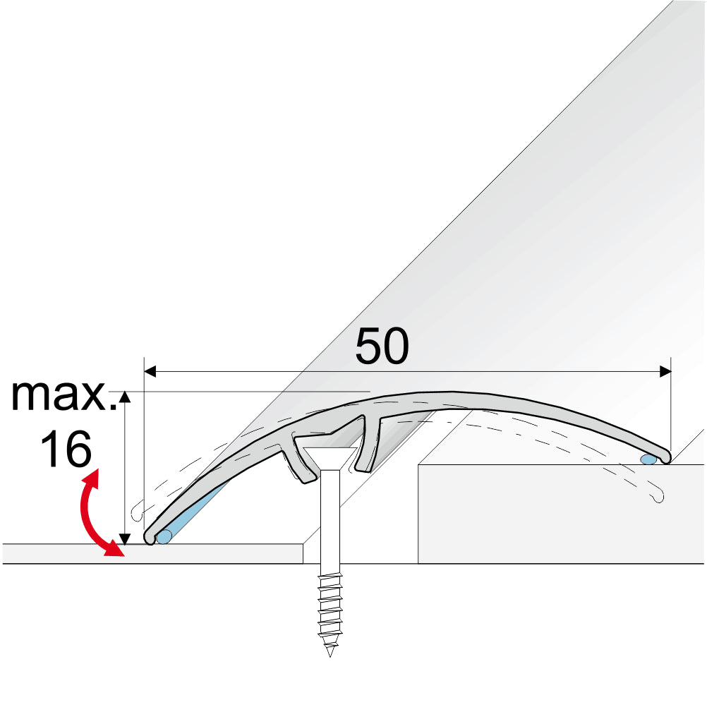 A65 50mm Anodised Aluminium Door Threshold Strip Stair Nosing etc