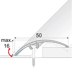 A65 50mm Aluminium Wood Effect Door Threshold Strip Stair Nosing etc