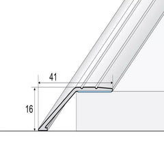 A47 41mm Aluminium Wood Effect Self Adhesive Door Threshold Ramp Profile Stair Nosing etc