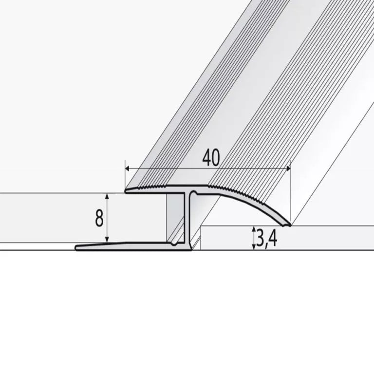 A62 40mm Aluminium Wood Effect Door Threshold Ramp Profile Stair Nosing etc