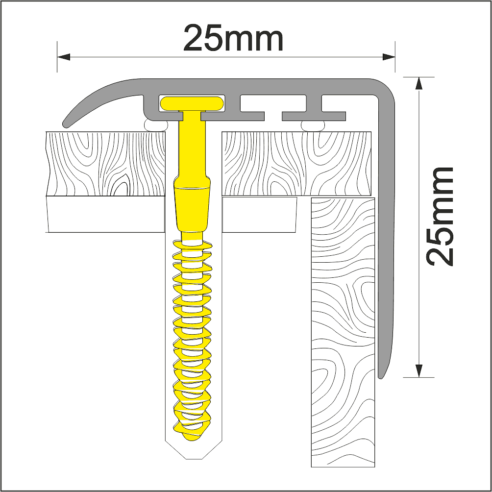 D-K0200 30 x 30mm Pvc Wood Effect Stair Nosing Edge Trim Stair Nosing etc