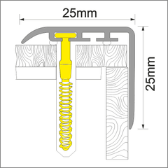 D-K0200 30 x 30mm Pvc Wood Effect Stair Nosing Edge Trim Stair Nosing etc