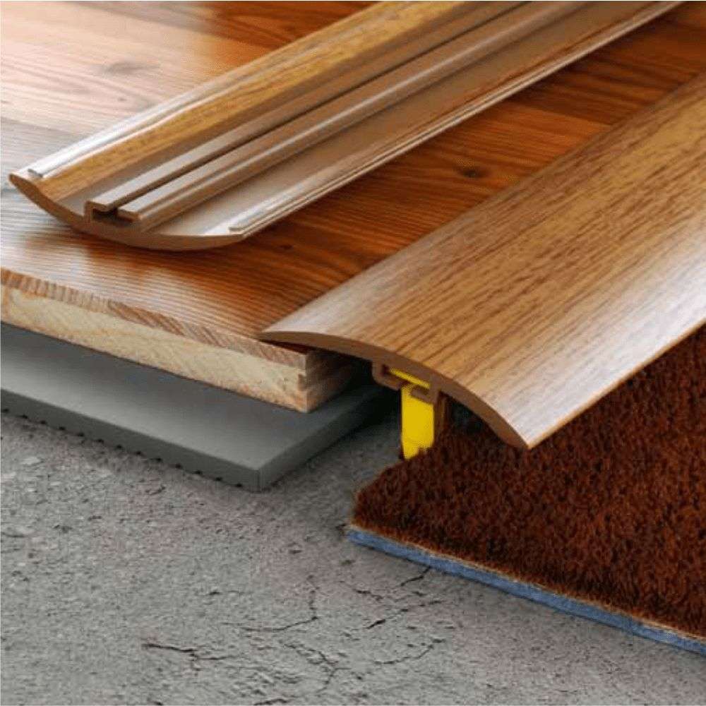 D-P0200 42mm Pvc Wood Effect Door Threshold Strip Stair Nosing etc