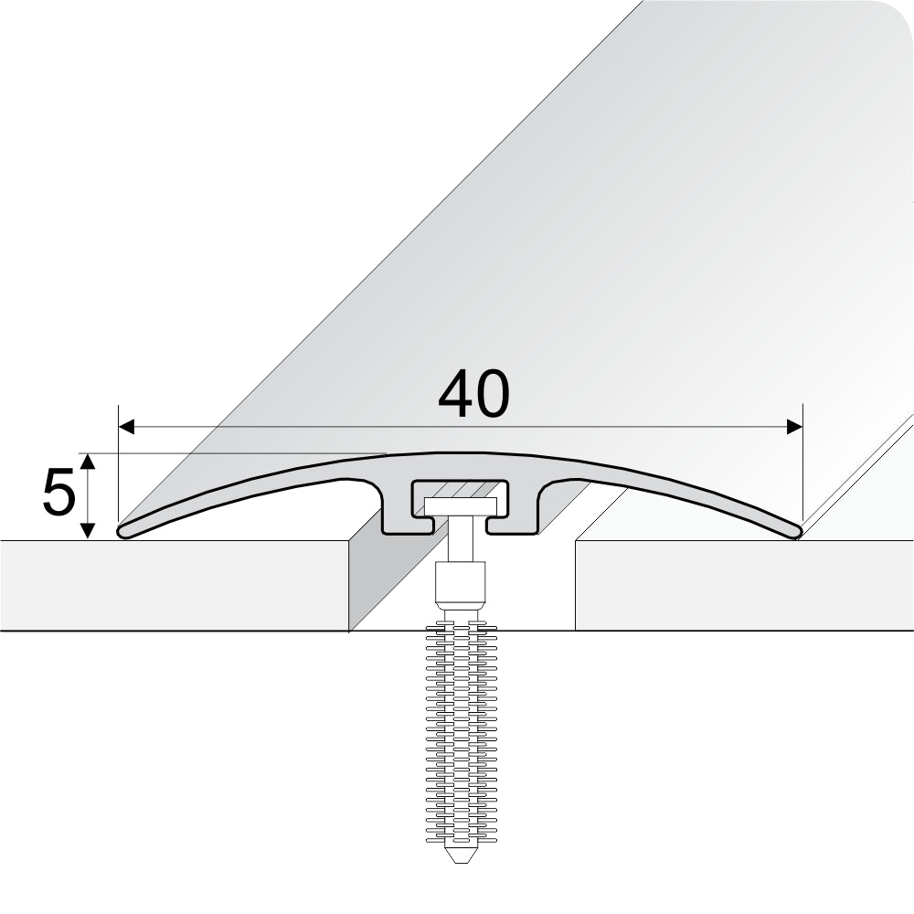 E64 40mm Pvc Wood Effect Door Threshold Strip Stair Nosing etc