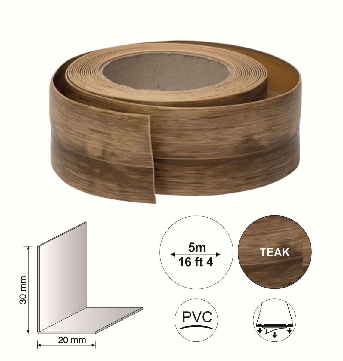 Flexi Flexible PVC Skirting Board Stair Nosing etc