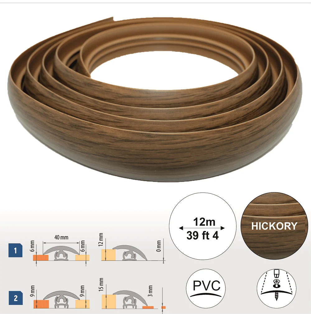 Flex Line 40mm Pvc Flexible Flooring Transition Profile Door Threshold Stair Nosing etc