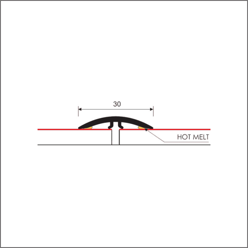 M-M0300 30mm Pvc Wood Effect Flat Self Adhesive Door Threshold Strip Stair Nosing etc