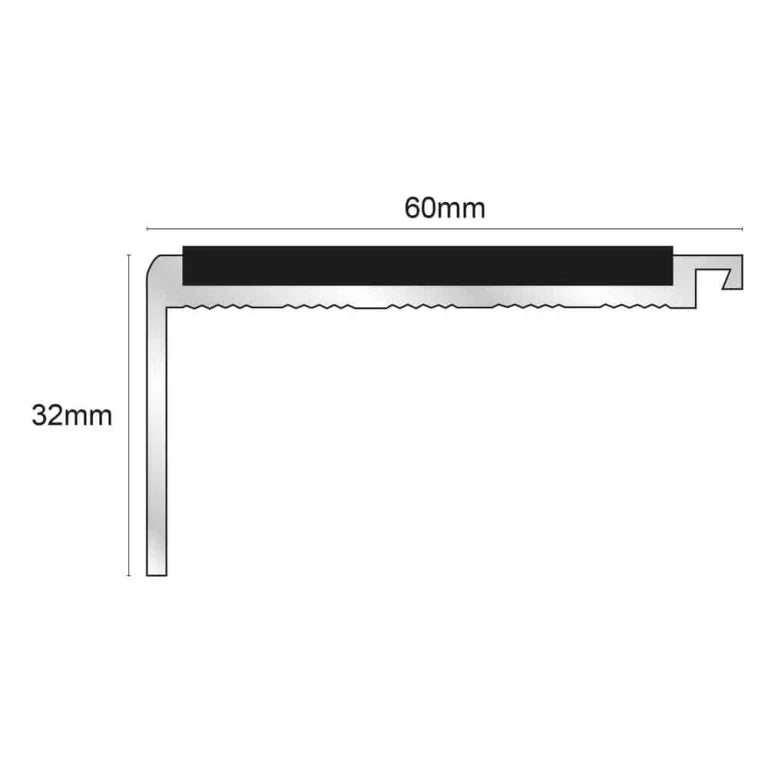 NHD05 – 60 x 32mm – Tredsafe Non Slip Stair Nosing Stair Nosing etc