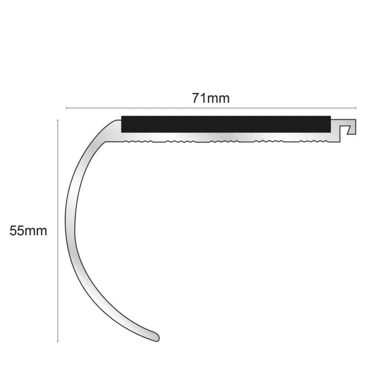 NHD08 – 71 x 55mm – Non Slip Stair Nosing Stair Nosing etc