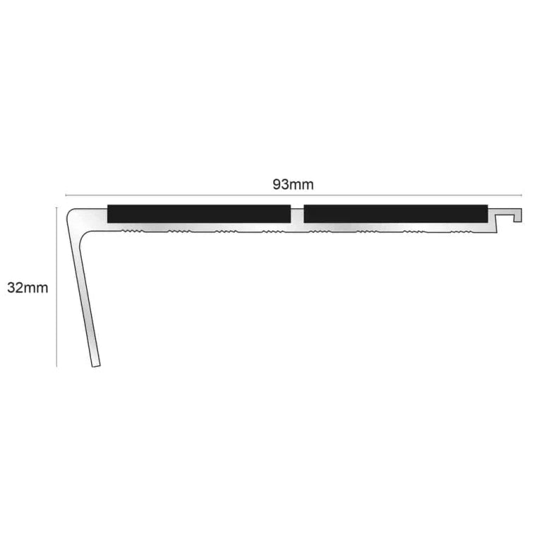 NHD12 – 93 x 32mm – Non Slip Stair Nosing Stair Nosing etc