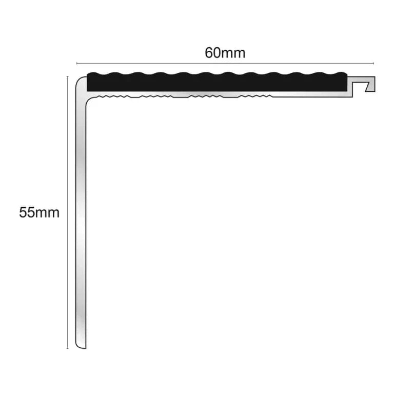 NHD17 60 x 55mm Non Slip Tredsafe Stair Nosing Stair Nosing etc