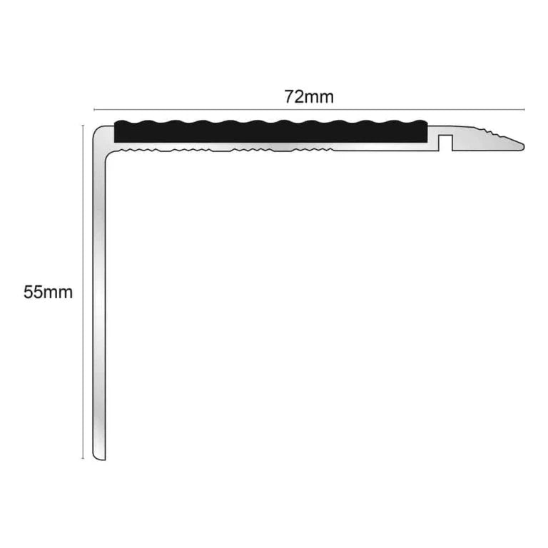 NHD22 – 72 x 55mm – Tredsafe Non Slip Stair Nosing Stair Nosing etc