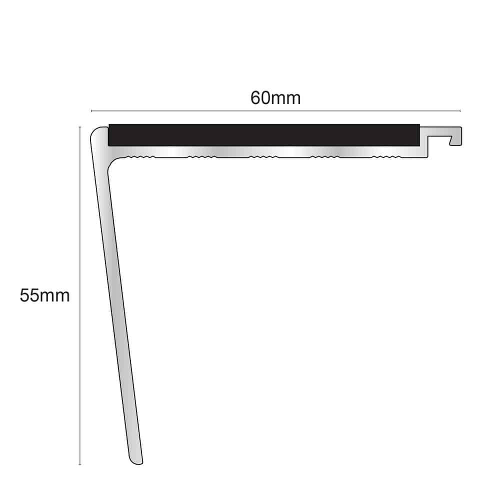 NHD24 – 60 x 55mm Non Slip Stair Nosing Stair Nosing etc