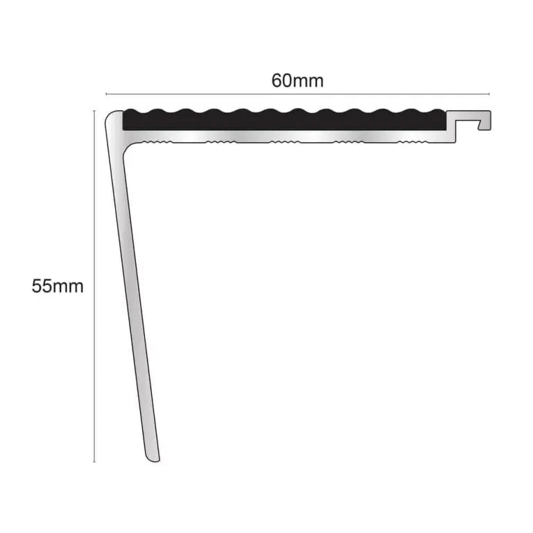 NHD24 – 60 x 55mm Tredsafe Non Slip Stair Nosing Stair Nosing etc