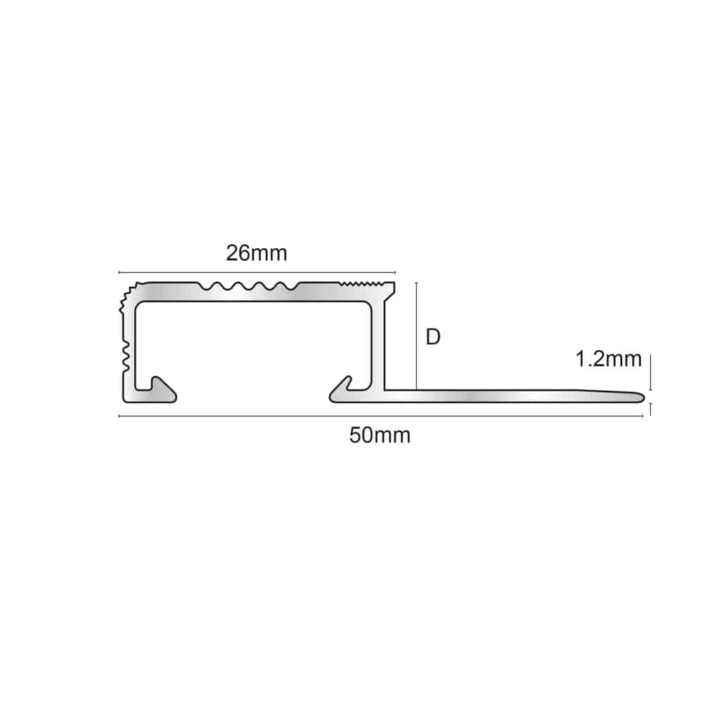 NLM – Aluminium Tile-In Stair Nosing etc