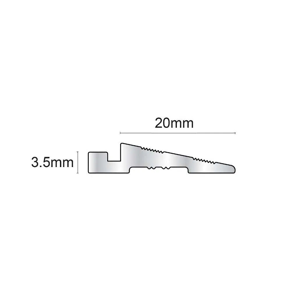 NNL02 Clip Ramp 20 x 3.5mm x 3.22m Stair Nosing etc