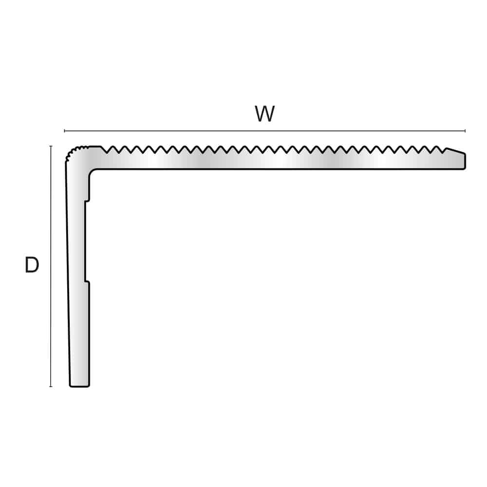 NRA50 – Retro fit Aluminium Stair Nosing Stair Nosing etc