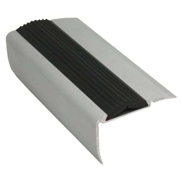 NRE05 54 x 30mm Non Slip Aluminium Stair Nosing With Rubber Insert – 2.7m