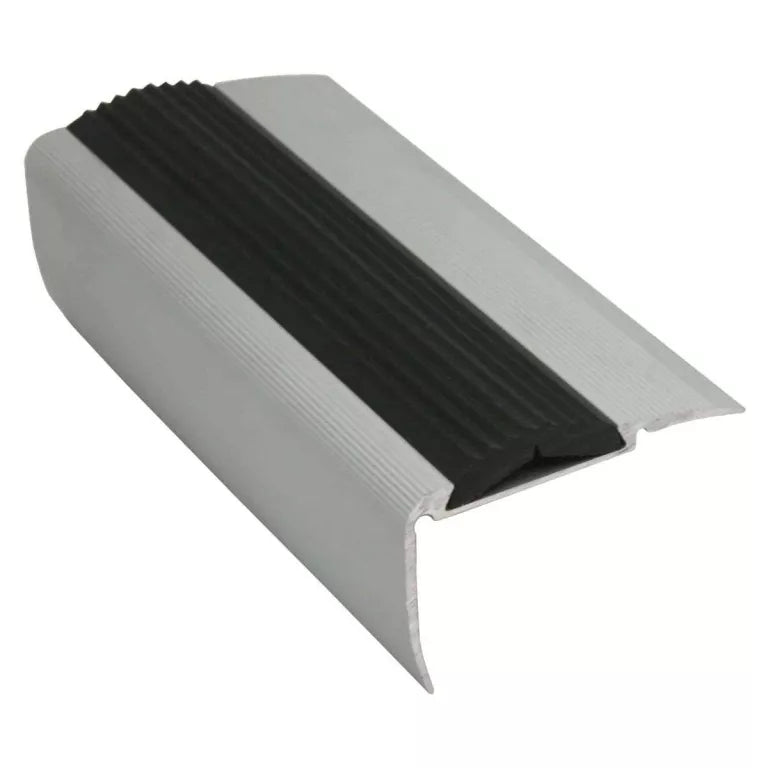 NRE05 – 54 x 30mm Non Slip Aluminium Stair Nosing With Rubber Insert 2.7m Stair Nosing etc