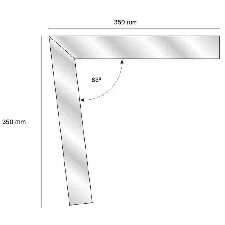 NSA Rakeback – 42mm Stair Edge Trim Pre-Formed 350mm Length Stair Nosing etc