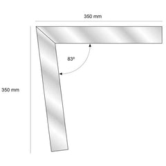 NSA Rakeback – 42mm Stair Edge Trim Pre-Formed 350mm Length Stair Nosing etc