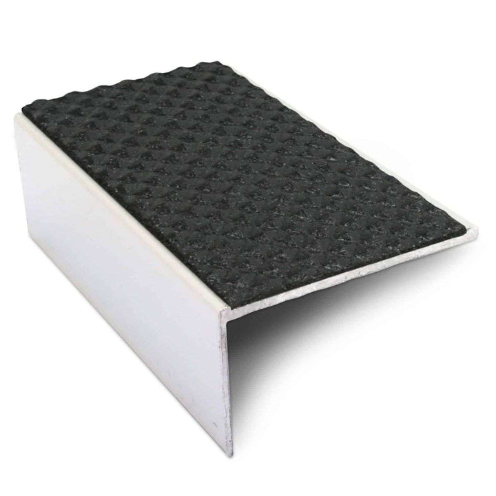 NSL01 Tredsafe 56 x 32mm Aluminium Non Slip Stair Nosing Edge Trim With PVC Insert